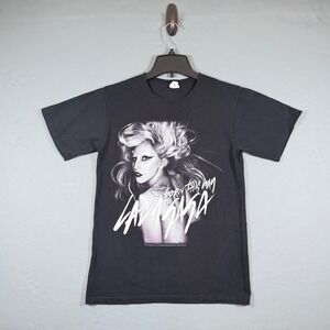 Lady Gaga Born This Way Tour Concert 2011 Shirt Size Small Black Tee